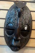 Elongated African Mask with Tribal Patterns